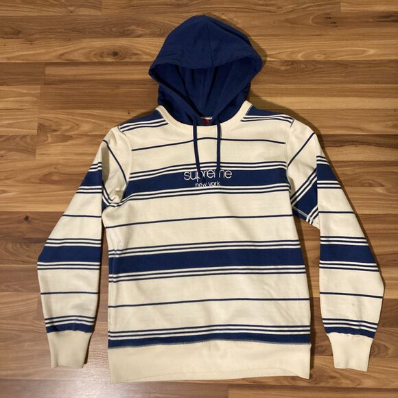 Striped Supreme Hoodie Sz. Small - Picture 1 of 11